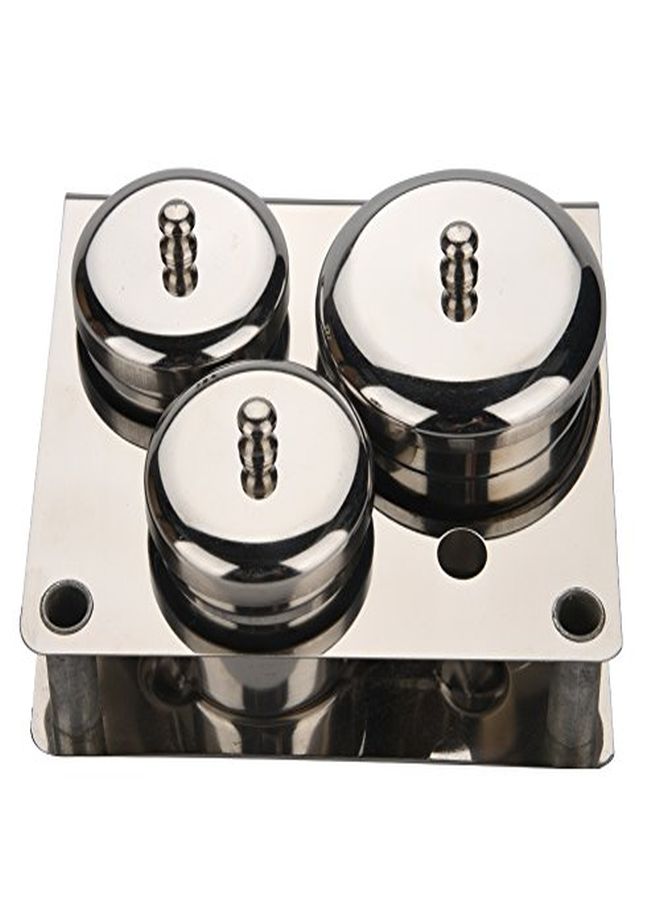 Filfeel Nail Art Tools 3Pcs Stainless Steel Nail Art Mini Powder & Liquid Set Cans Storage Box Compact Manicure Tools - Image 1