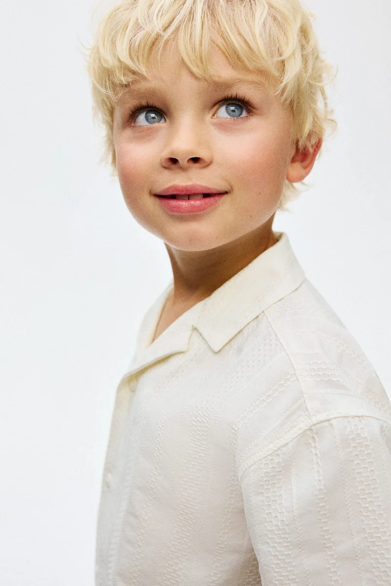 H&M Textured cotton resort shirt