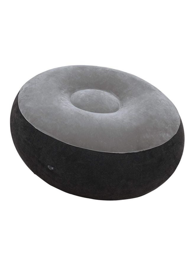 INTEX Lounge Chair With Ottoman Set Grey/Black 99x130x76cm - Image 4