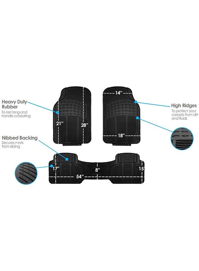 Miya Floor Mats For Heavy Duty Vehicles SUVs And Trucks Black Car Mats For Car Flooring Waterproof Decoration Universal Flooring For Car Interior Accessories  - Image 3