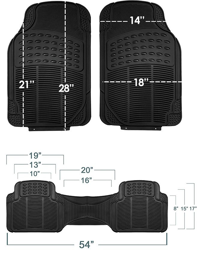Miya Floor Mats For Heavy Duty Vehicles SUVs And Trucks Black Car Mats For Car Flooring Waterproof Decoration Universal Flooring For Car Interior Accessories  - Image 2