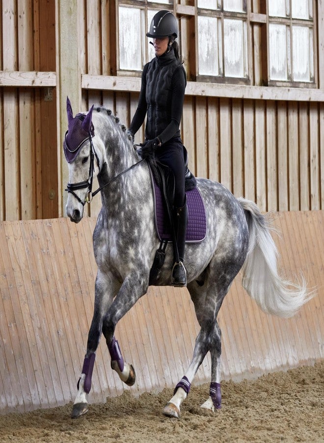 HORZE Adepto Open Front Tendon Boots | Durable Shell with Neoprene Lining - Blackcurrant Purple - Horse - Image 4
