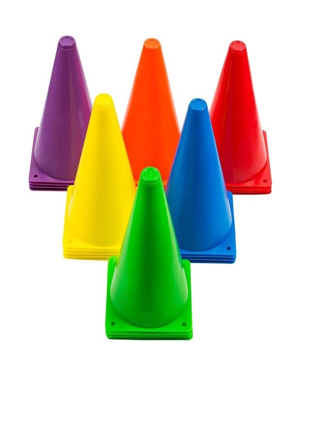 Toyshine 6 Inches Plastic Multicolored Stacking Cones | Perfect for Sports Training | Set of 6, Assorted Color (SSTP) - Image 1