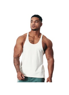 Generic Vq Muscle Fitness Brothers Summer New Fitness Vest Mens Tops Outdoor Running Leisure Sports Sleeveless Bx3 white  - Image 5