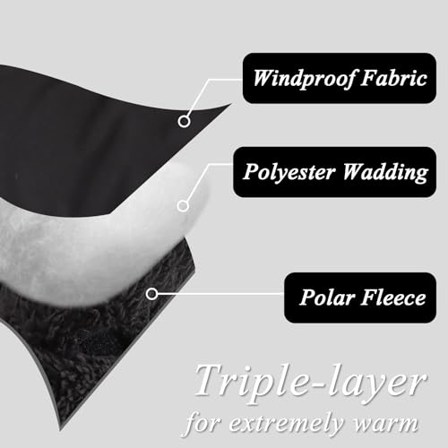 Zsedrut Stroller Gloves Universal Winter Anti-Freeze Stroller Mittens Water Repellent Hand Warmer Muff Fleece Lined,Winter Stroller Accessories (Black-2) - Image 4