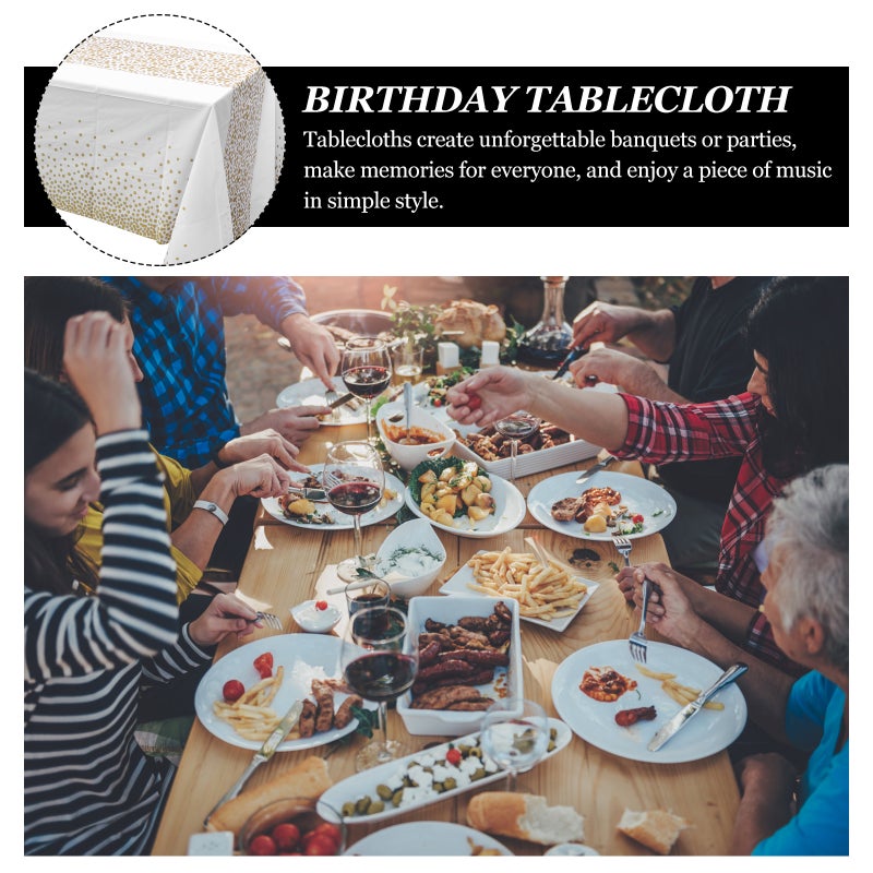 3pcs Dining Table Tablecloth Birthday Party Tablecloth Table Cover - Image 4