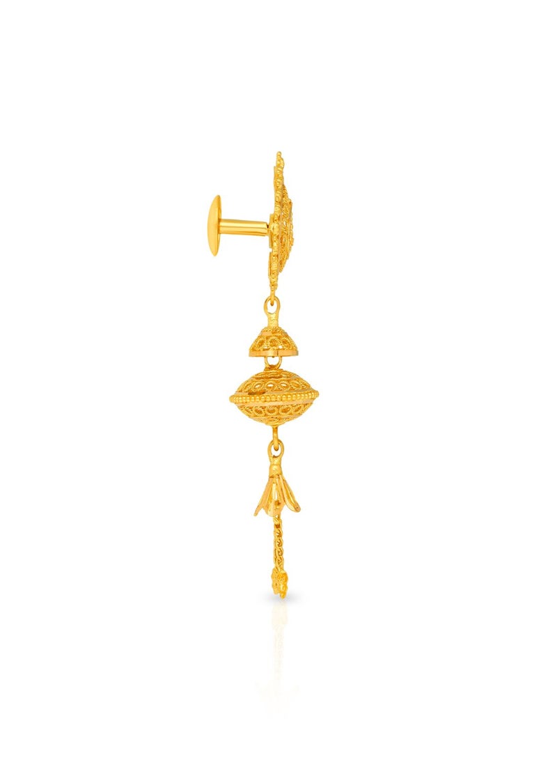 Malabar Gold and Diamonds 22k 916 Purity Malabar Gold Earring ERCOS10199Y  - Image 2