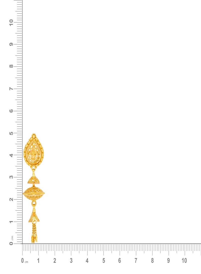 Malabar Gold and Diamonds 22k 916 Purity Malabar Gold Earring ERCOS10199Y  - Image 3