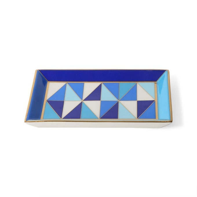 SORRENTO RECTANGLE TRINKET TRAY BLUE