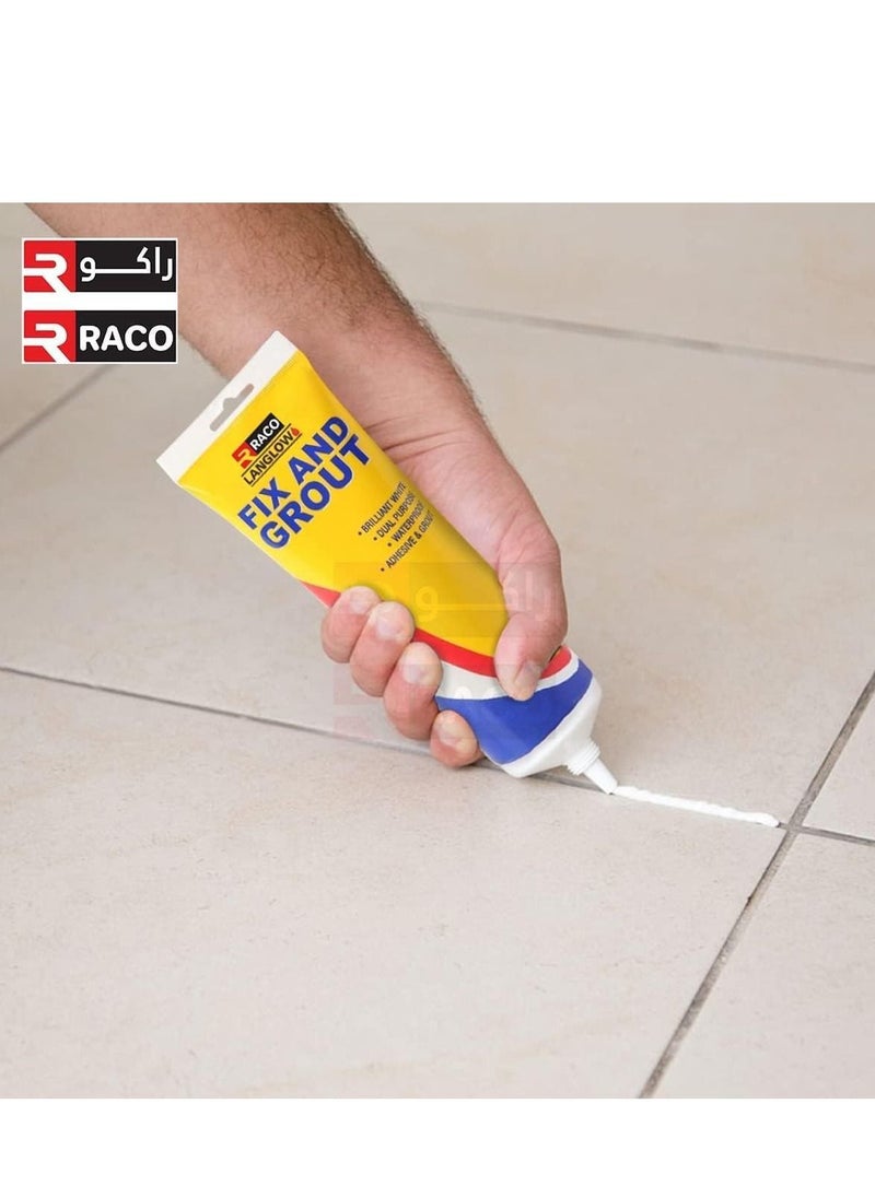 راكو أنبوب حشو الجص الأبيض من RACO Langlw لاصق مانع للتسرب مضاد للماء لاستعادة وتجديد مفاصل البلاط والفجوات 330 جرام  - Image 3