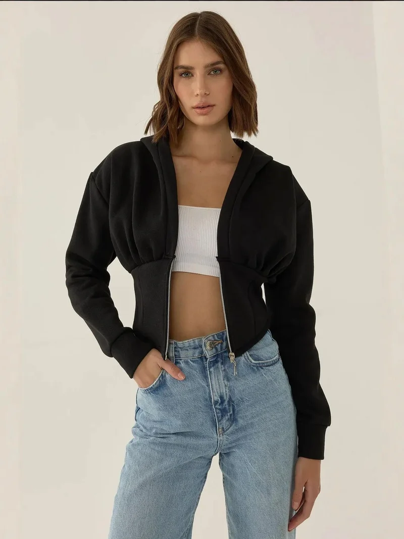 HICCUP Crop Corset Hoodie