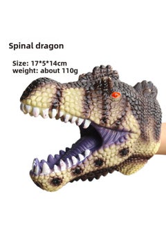 Customized Dinosaur Head Dinosaur Hand Puppet Gloves Soft Rubber Triceratops Tyrannosaurus Rex Children Simulation Animal Toy Wholesa-Color:Spinosaurus [hand Puppet]