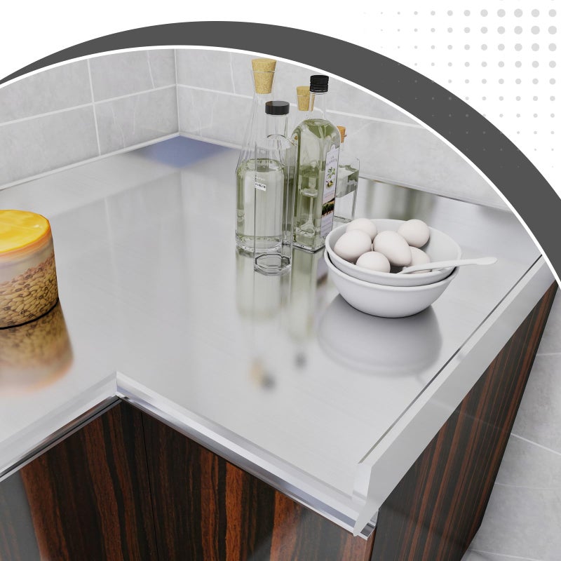 Qianglive Silver Stainless Steel Contact Paper Peel and Stick Metallic Wallpaper Removable Wall Paper for Appliances Decorative Self Adhesive Roll for Kitchen Fridge Dishwasher Cabinets 11.8"x80" - Image 5