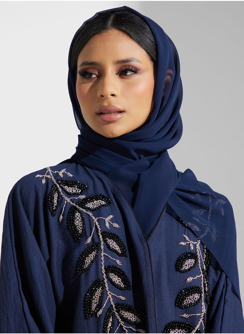 Khizana - Embellished Detail Abaya With Sheila - Image 1