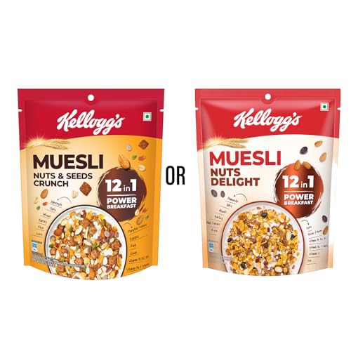 Kellogg's Kellogg’s Muesli Nuts & Seeds Crunch 240g | 12-in-1 Power Breakfast | No Maida | High in Fiber| India’s No. 1 Muesli | 240gm - Image 2