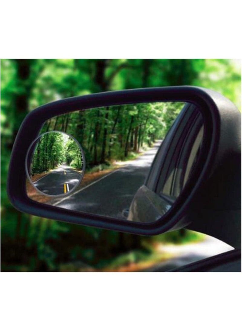 TrenzyFinds - Newest Upgrade Blind Spot Mirror, Ampper 2" Round HD Glass Convex Aluminum Frame Wide Angle Rear View Mirror For All Universal Vehicles Car Suv (Pack Of 2) - Image 1