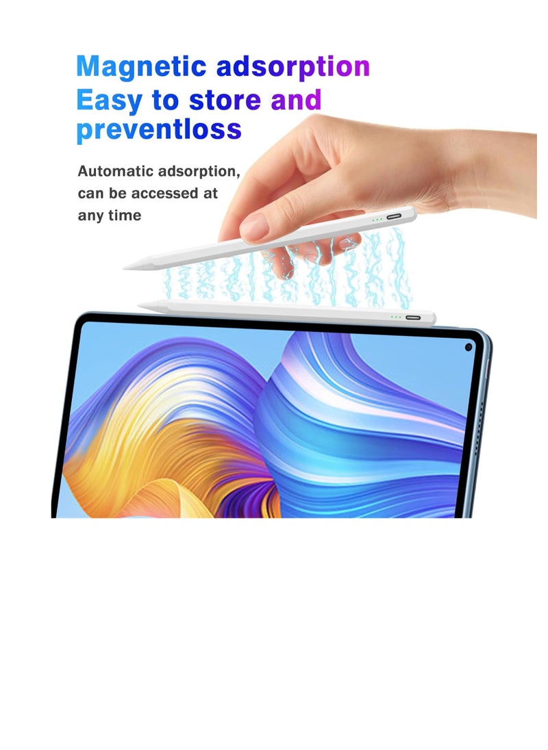 Generic - Stylus Pen for iPad 10th&9th Generation,Fast Charge for Apple iPad Pencil with Palm Rejection,Compatible with 2018-2024 iPad10/9/8/7/6 Gen,iPad Pro 13" M4/12.9"/11",iPad Air 3/4/5/M2,iPad Mini 5/6 - Image 1