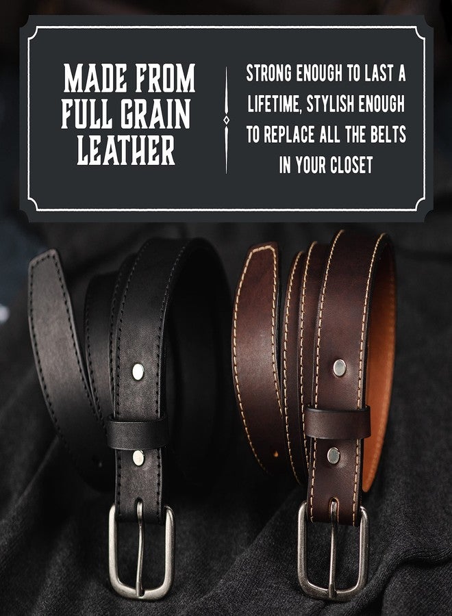 Main Street Forge The Executive Leather Belt | Made in USA | Men's Dress/Casual Belt | Black 36 - Image 3
