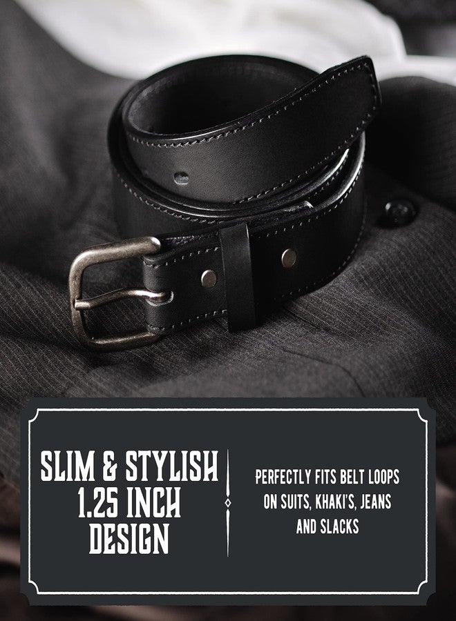 Main Street Forge The Executive Leather Belt | Made in USA | Men's Dress/Casual Belt | Black 36 - Image 4