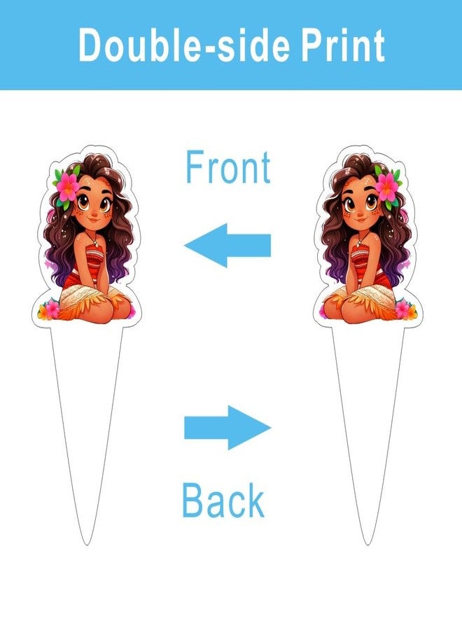 ARHAVI 25 Pcs Cake Topper and Cupcake Toppers Set Birthday Party Supplies for Moanana Birthday Decorations - Image 3