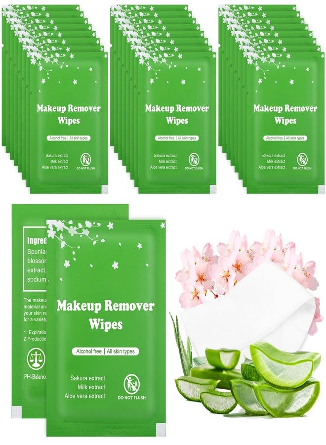 Vyndicca 100 PCS Makeup Remover Wipes, Individually Wrapped Wet Wipes for Makeups Remover, Travel Size Facial Cleansing Wipe Bulk, Makeup Wipe for Travel Wedding Hotel - Image 1