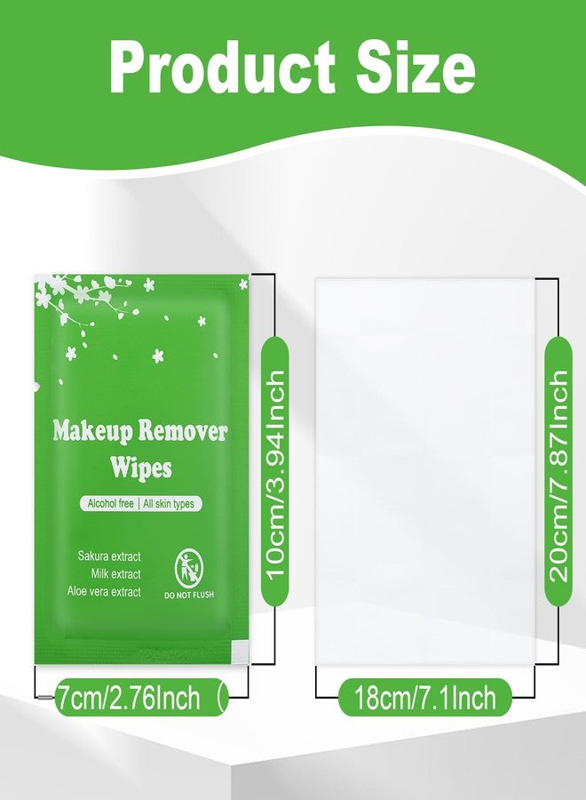 Vyndicca 100 PCS Makeup Remover Wipes, Individually Wrapped Wet Wipes for Makeups Remover, Travel Size Facial Cleansing Wipe Bulk, Makeup Wipe for Travel Wedding Hotel - Image 2