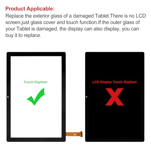 SWARK New Touch Screen Replacement for Moderness MB1001 Tablet 10.1 Screen Replacement [10.1-inch] with Repair Kit(No LCD Display) - Image 3