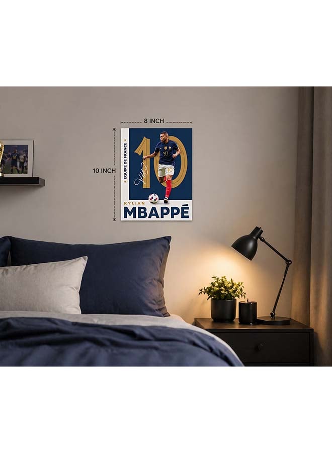 Toyland Kylian Mbappé Football Poster 8x10 Inch – France Team No.10 Wall Art for Bedroom, Kids Room & Sports Décor - Image 2