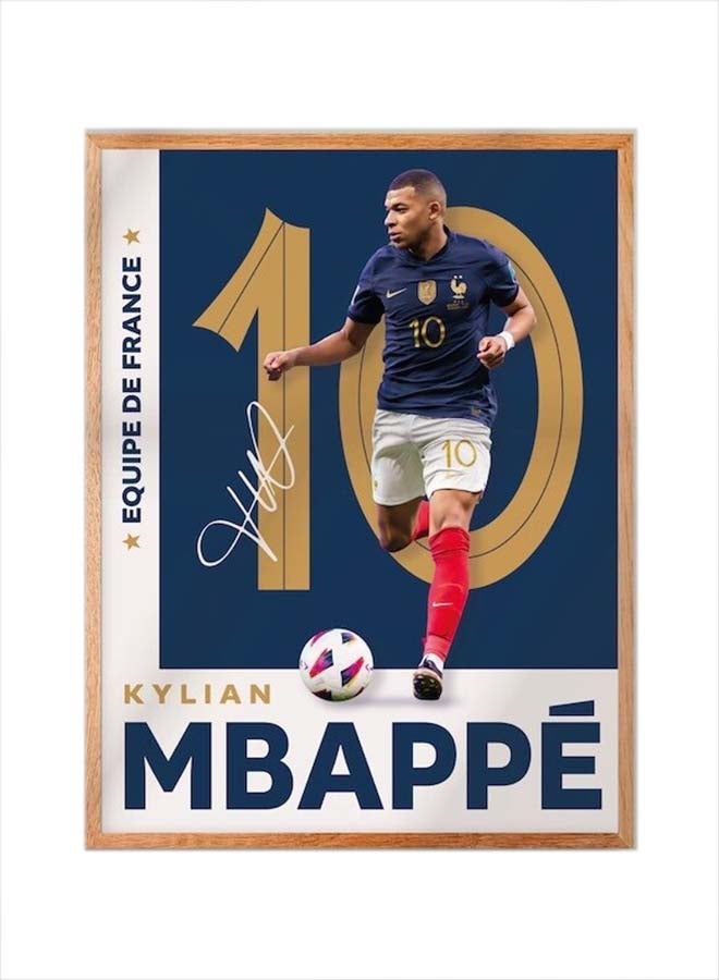 Toyland Kylian Mbappé Football Poster 8x10 Inch – France Team No.10 Wall Art for Bedroom, Kids Room & Sports Décor - Image 4