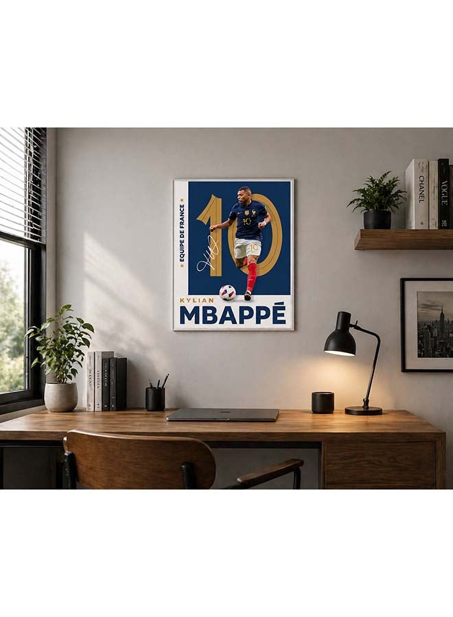 Toyland Kylian Mbappé Football Poster 8x10 Inch – France Team No.10 Wall Art for Bedroom, Kids Room & Sports Décor - Image 3