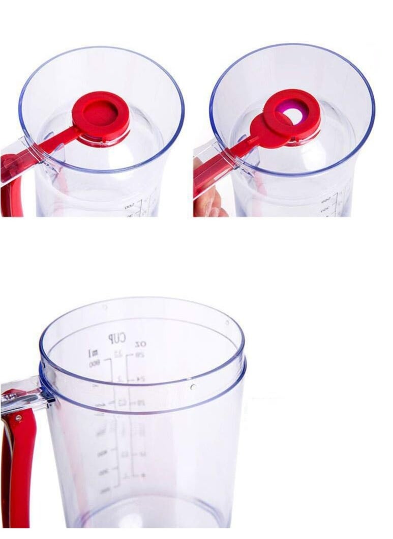 Pancake Mixer and Dispenser with Measurements Perfect for Making Cupcakes, Pancakes and Muffins