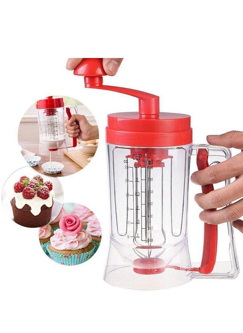 Pancake Mixer and Dispenser with Measurements Perfect for Making Cupcakes, Pancakes and Muffins
