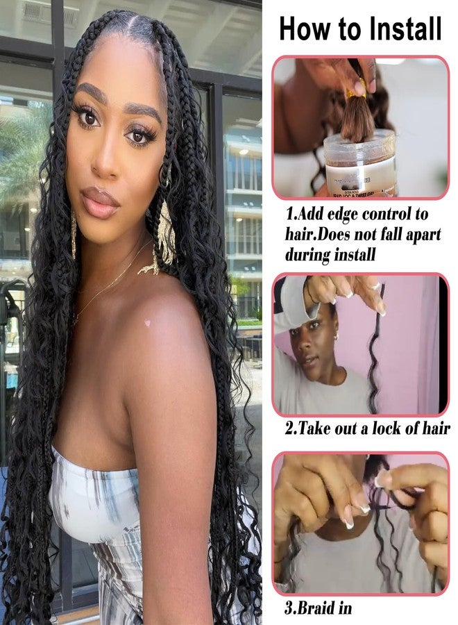 ليفين شعر ليفين للتضفير، طوله 18 بوصة، حزمتان، بني، مموج داكن، بدون خياطة، شعر طويل مبلل ومموج للتضفير، وصلات شعر صناعية مجعدة للنساء #30 - Image 5