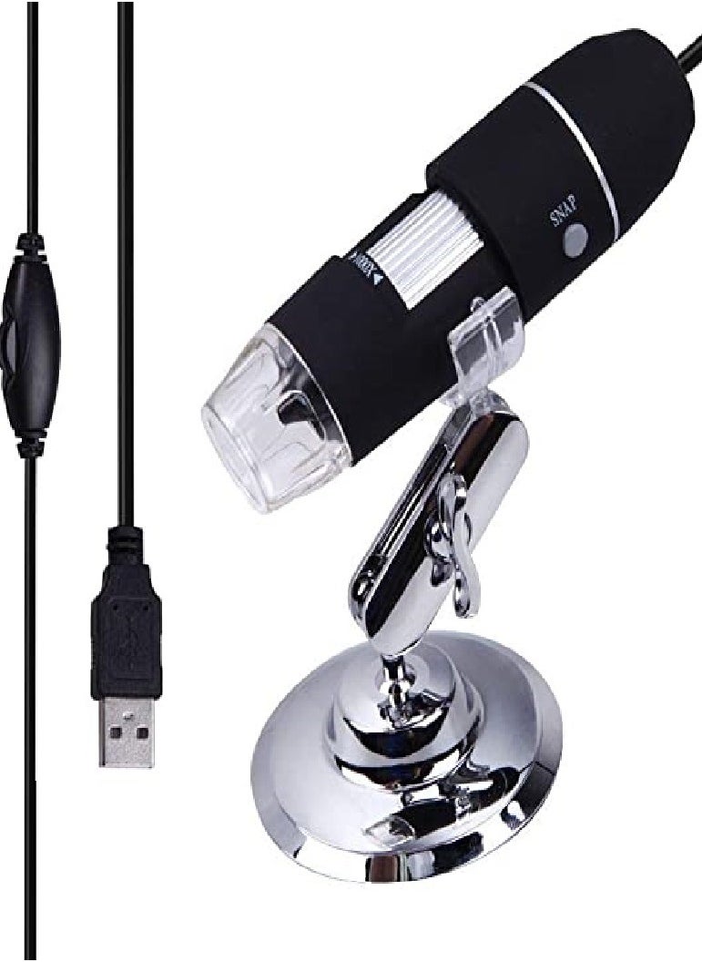 Generic - Microwire Digital Binoculars and Microscope Magnifier with Camera, OTG Feature, 8 LED Bulbs, USB Powered, 1600X Magnification Power with Stand - Image 1
