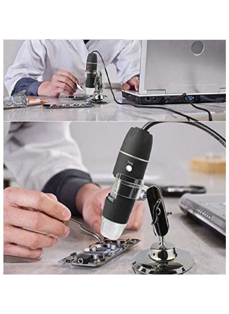 Generic - Microwire Digital Binoculars and Microscope Magnifier with Camera, OTG Feature, 8 LED Bulbs, USB Powered, 1600X Magnification Power with Stand - Image 1