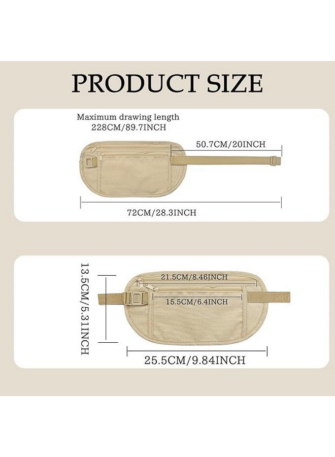VishBin Secure Money Belt for Travelling,Undercover Hidden Travel Money Pouch Stealth Wallet for Cash, Cards, Passport, Keys & Mobile Phone, Waterproof Fanny Pack Anti Theft Bum Bags for Men Women - Image 4