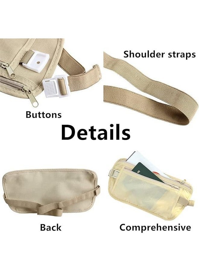 VishBin Secure Money Belt for Travelling,Undercover Hidden Travel Money Pouch Stealth Wallet for Cash, Cards, Passport, Keys & Mobile Phone, Waterproof Fanny Pack Anti Theft Bum Bags for Men Women - Image 2