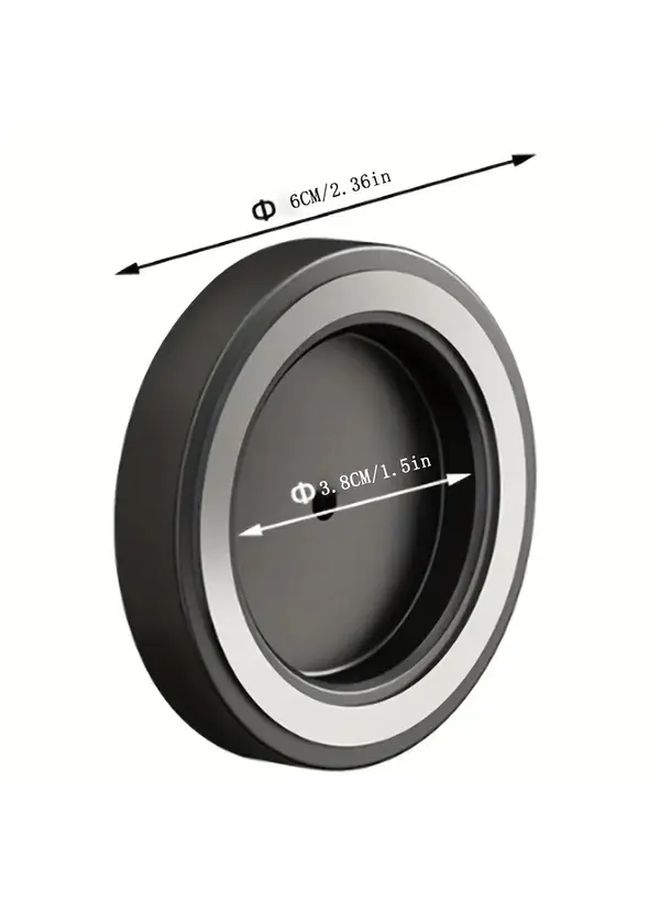 Black Magnetic Hair Dryer Holder No Drill Wall Mount 2 Pack Stainless Steel Strong Adhesive - Image 4