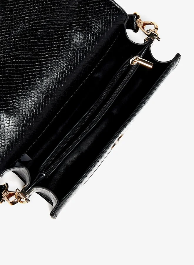 Flora Bella By Shoexpress Women Solid Satchel Bag with Braided Grab Handle and Magnetic Button Closure
