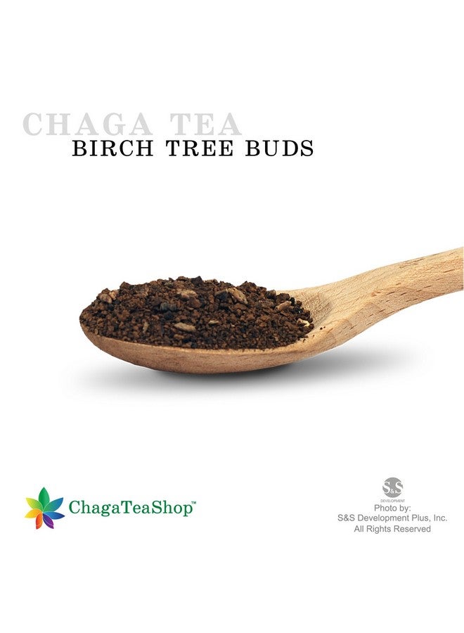 ChagaTeaShop شاي فطر تشاجا السيبيري السائب مع براعم شجرة البتولا 4 أوقية (113 جرام) - Image 3