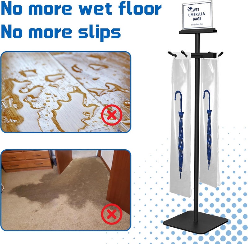 montex Wet Umbrella Stand with Free 200 Plastic Umbrella Bags and Holder - Image 5