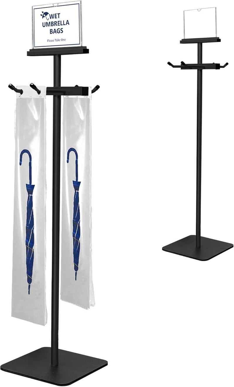 montex Wet Umbrella Stand with Free 200 Plastic Umbrella Bags and Holder - Image 1