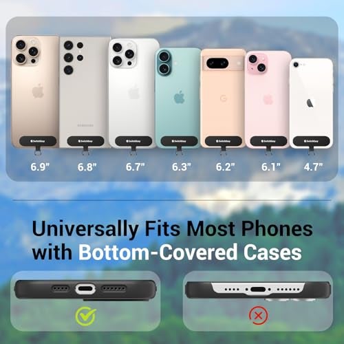 SWITCHEASY 20mm Adjustable Crossbody Phone Strap Compatible with Most Phones AntiTheft AntDrop Hands Free for Phone Lanyard Crossbody with Strap Card Phone Tether TabEasyStrapIce Cream White - Image 3