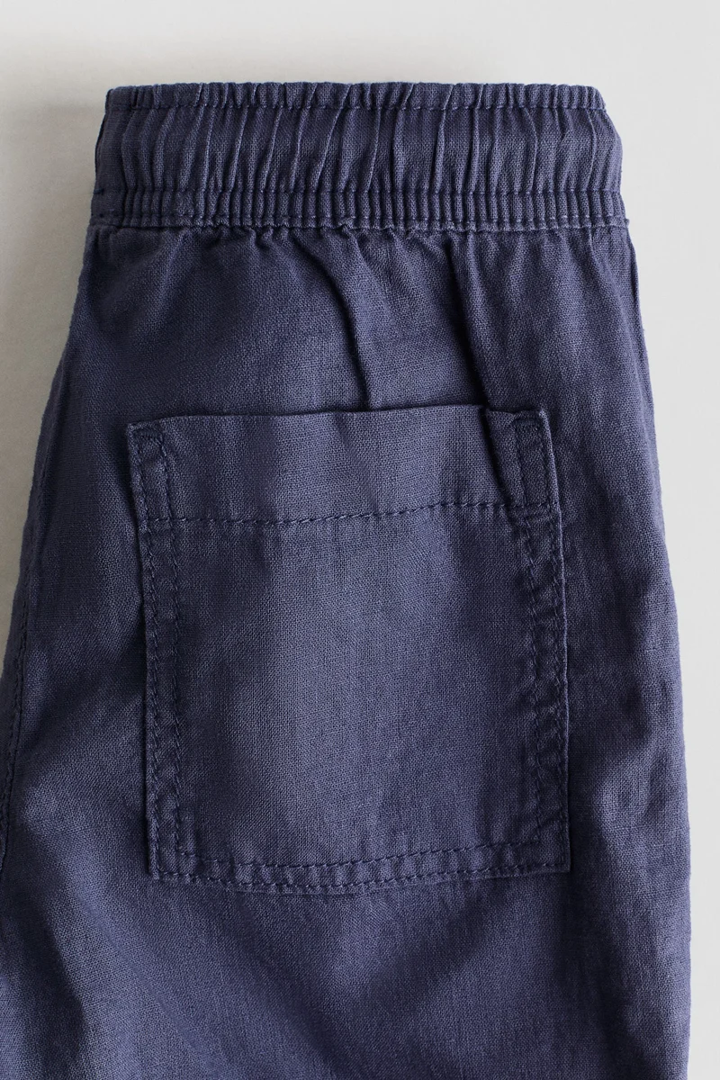 اتش اند ام بنطلون من مزيج الكتان