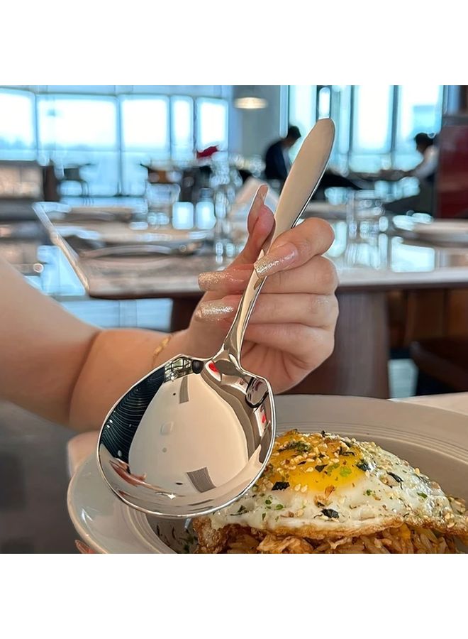 2pcs Stainless Steel Large Serving Spoons Thick Dinner Spoons for Restaurants Kitchens - Image 3