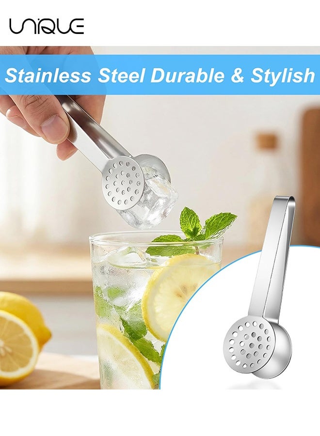 Unique 2 Pack Tea Bag Squeezer, Stainless Steel Tea Bag Squeezer Tongs, Teabag Filter, Dispenser Accessories for Teas Drinkers, Durable Round Strainer Gripper Picker (Silver) - Image 4