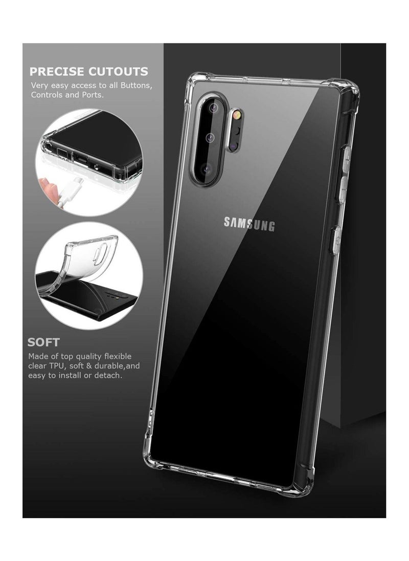 Samsung Galaxy NOTE10 Case Cover Protective Shock Absorption Bumper soft Transparent Case (Clear) - Image 2