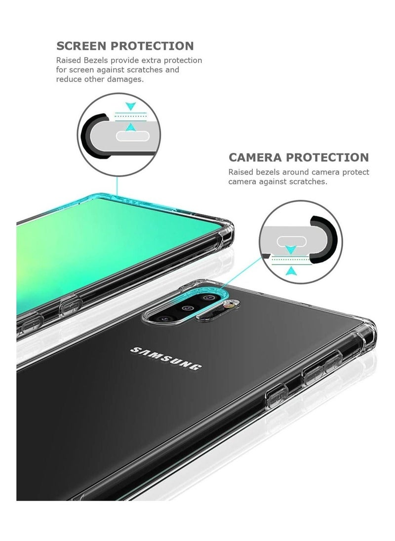 Samsung Galaxy NOTE10 Case Cover Protective Shock Absorption Bumper soft Transparent Case (Clear) - Image 3