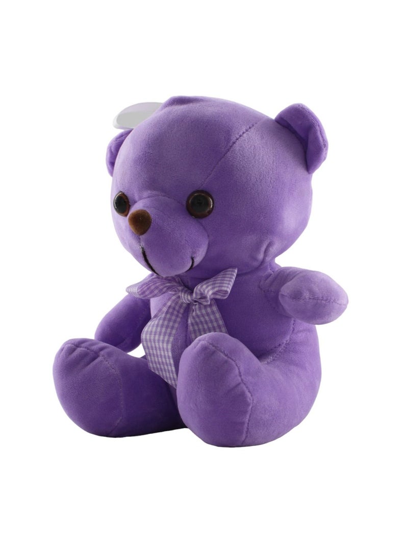 Toy Box Non-Toxic Stuffed And Plush Soft Teddy Bear Purple(24x19x14cm)  - Image 3