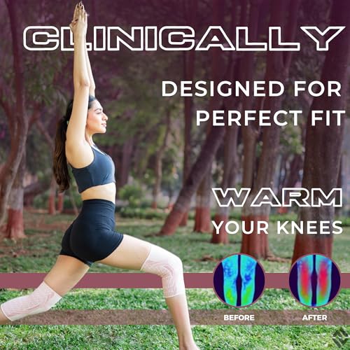 DR. FITZY (1 PAIR Anti-slip and breathable sports knee caps for women gym, patella knee support for woman running and squats, high compression ortho knee cap for woman(2pcs knee pads for women) - Image 4